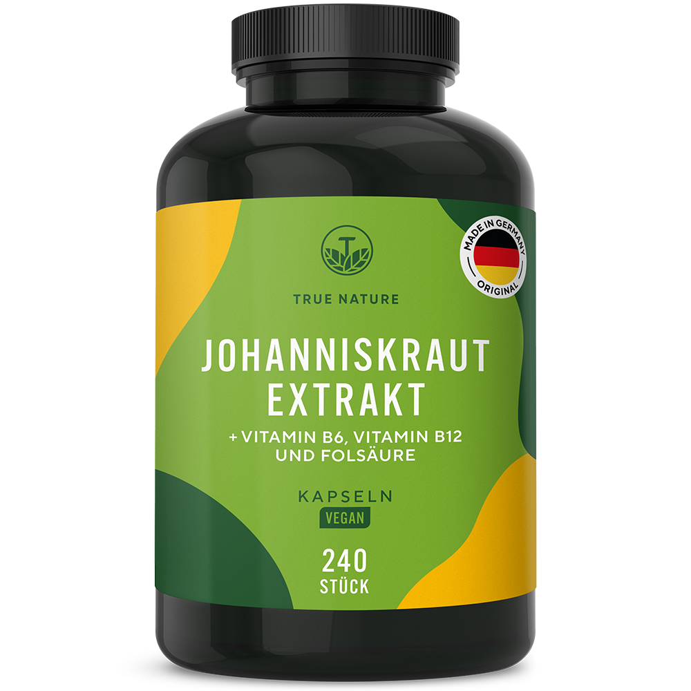 Johanniskraut Extrakt Kapseln True Nature 8 Monate