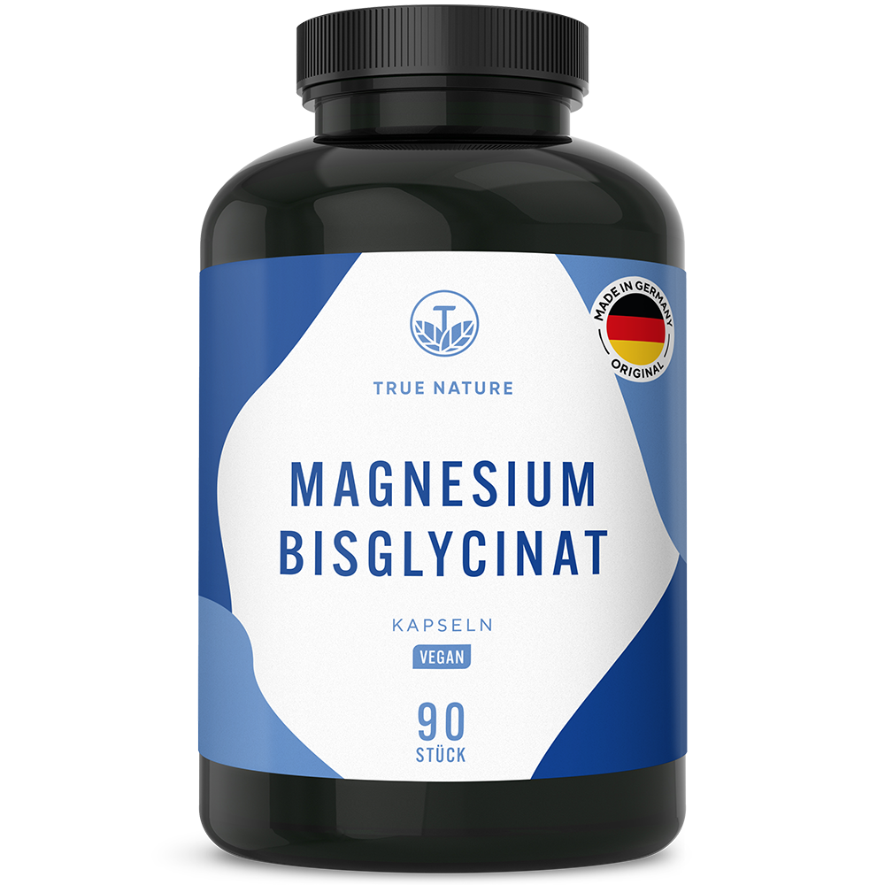 Magnesium Bisglycinat - Starter Gesundheit & Schönheit > Vitamine & Nahrungsergänzungsmittel > Sport & Gelenke > Elektrolyte & Mineralstoffe > Magnesium Nahrungsergänzungsmittel > Magnesium Bisglycinat Kapseln True Nature 1 Monat