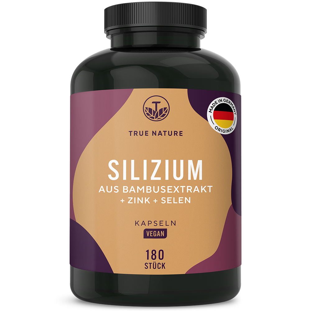 Silizium Kapseln 180 Stück aus Bambusextrakt mit Zink & Selen