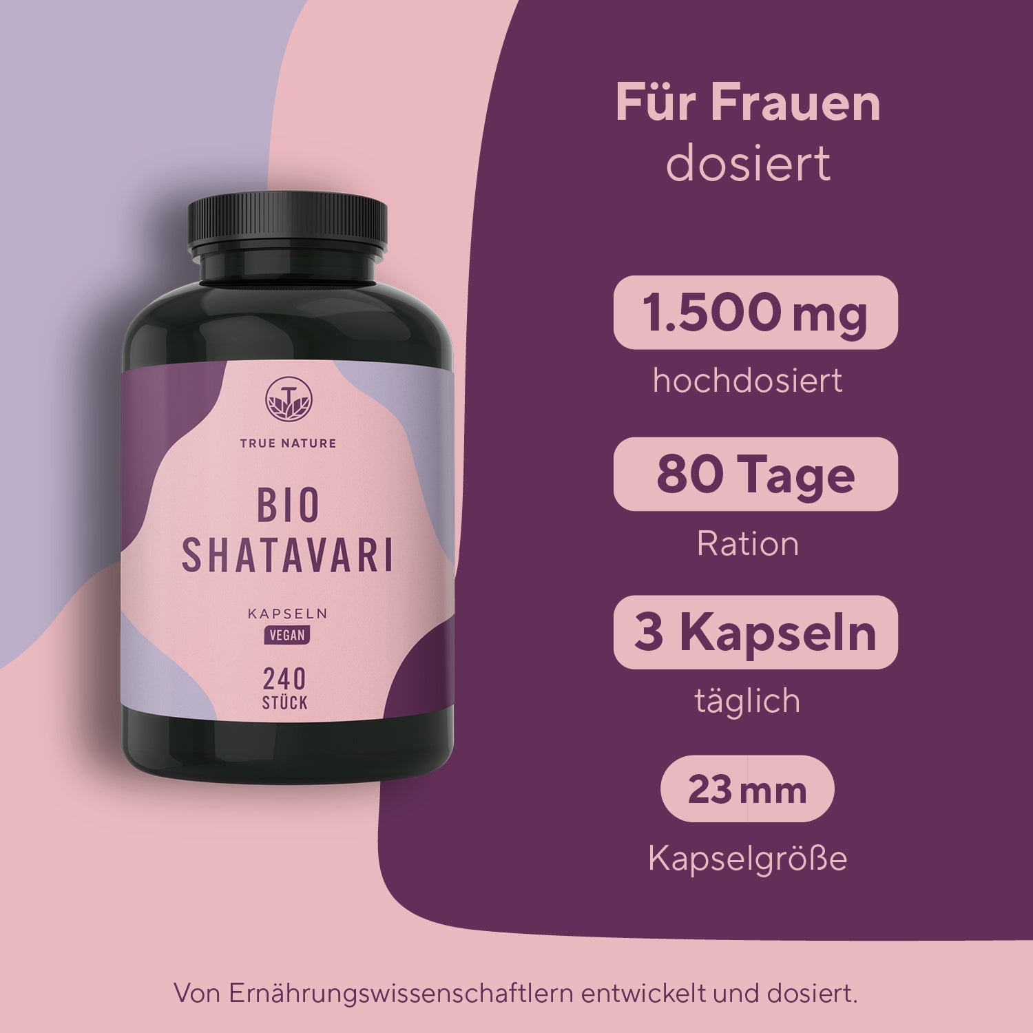 Bio Shatavari Kapseln Vitamine & Nahrungsergänzungsmittel True Nature
