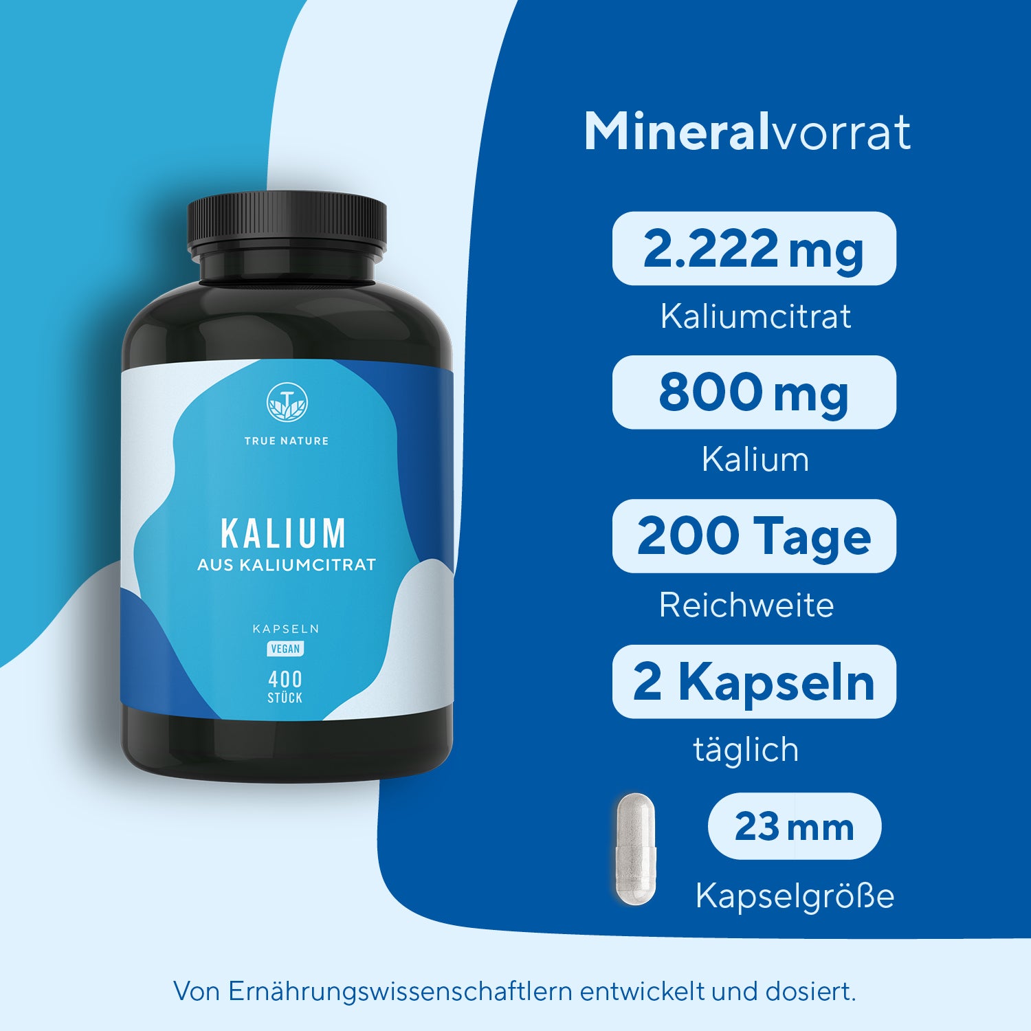 Kalium Kapseln - Kaliumcitrat Gesundheit & Schönheit > Gesundheitsversorgung > Nahrungsergänzungsmittel True Nature
