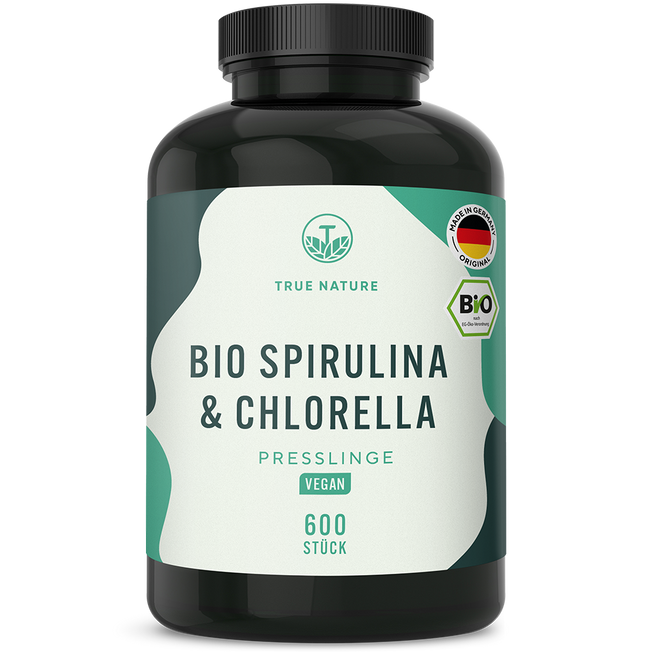 Bio Spirulina und Chlorella Vitamine & Nahrungsergänzungsmittel True Nature 50 Tage