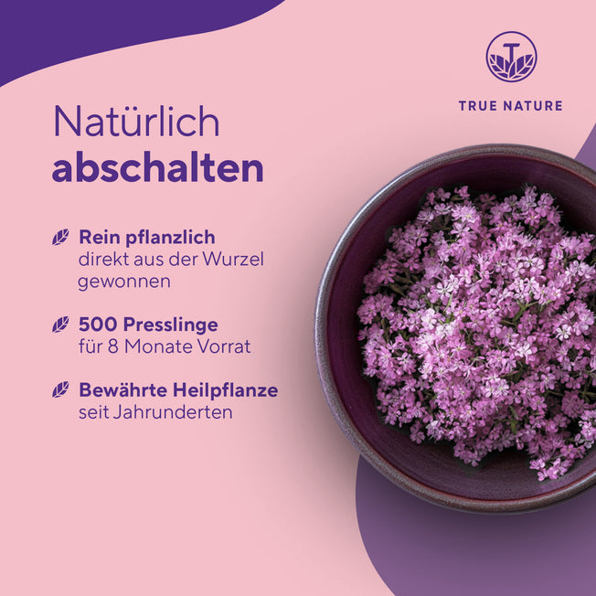 Baldrian Tabletten Gesundheit & Wellness > Nahrungsergänzungsmittel > Pflanzliche Nahrungsergänzungsmittel True Nature