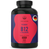 Vitamin B12 & Folat Tabletten Gesundheit > Vitamine & Nahrungsergänzungsmittel > Vitamine > Spezielle Vitamine für Veganer > Vitamin B12 + Folat Tabletten True Nature Einzeln
