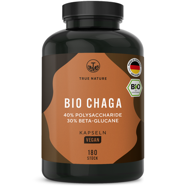Bio Chaga Pilz Extrakt Vitamine & Nahrungsergänzungsmittel True Nature 1 Stück