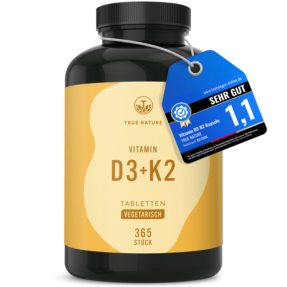 Vitamin D3 + K2 Tabletten True Nature