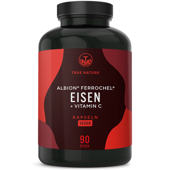 Eisenbisglycinat + Vitamin C Kapseln Gesundheit & Schönheit > Vitamine & Nahrungsergänzungsmittel > Mineralstoffe & Spurenelemente > Eisen > Eisen Kapseln mit Vitamin C True Nature 3 Monate
