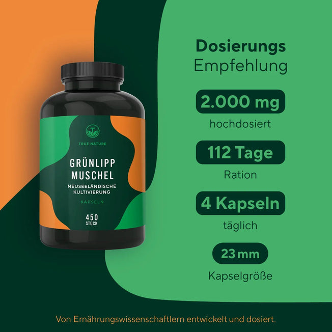 Grünlippmuschel Kapseln Gesundheit > Vitamine & Nahrungsergänzungsmittel > Sport & Gelenke > Tierische Nahrungsergänzungsmittel > Grünlippmuschel Kapseln True Nature