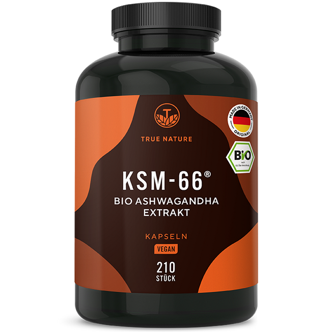 Bio Ashwagandha KSM 66 Extrakt Kapseln Gesundheit > Vitamine & Nahrungsergänzungsmittel > Körper & Balance > Pflanzliche Nahrungsergänzungsmittel > Ashwagandha Extrakte > Bio Ashwagandha KSM-66 Kapseln True Nature 3.5 Monate