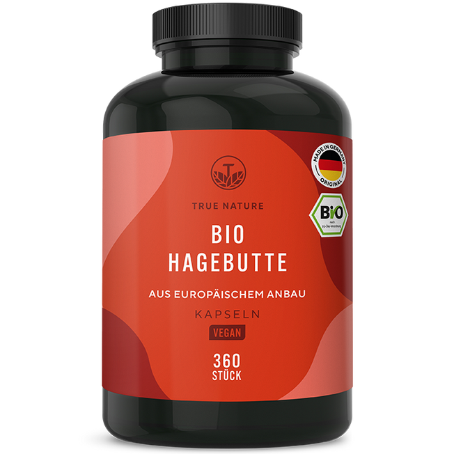 Bio Hagebutten hochdosierte Kapseln Vitamine & Nahrungsergänzungsmittel True Nature 2 Monate