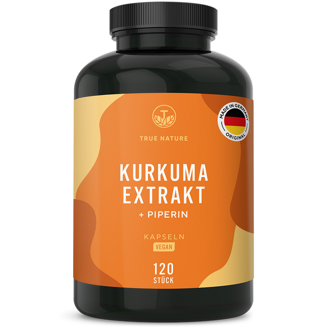 Kurkuma Extrakt Kapseln Gesundheit > Vitamine & Nahrungsergänzungsmittel > Sport & Gelenke > Gelenkunterstützung > Entzündungshemmende Pflanzenstoffe > Curcuma Extrakt & Piperin Kapseln True Nature 4 Monate