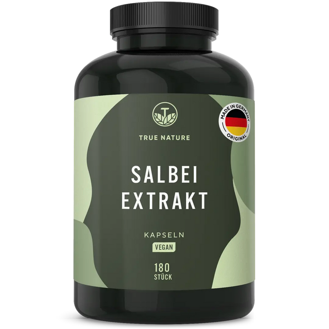 Salbei Extrakt Kapseln Vitamine & Nahrungsergänzungsmittel True Nature 6 Monate