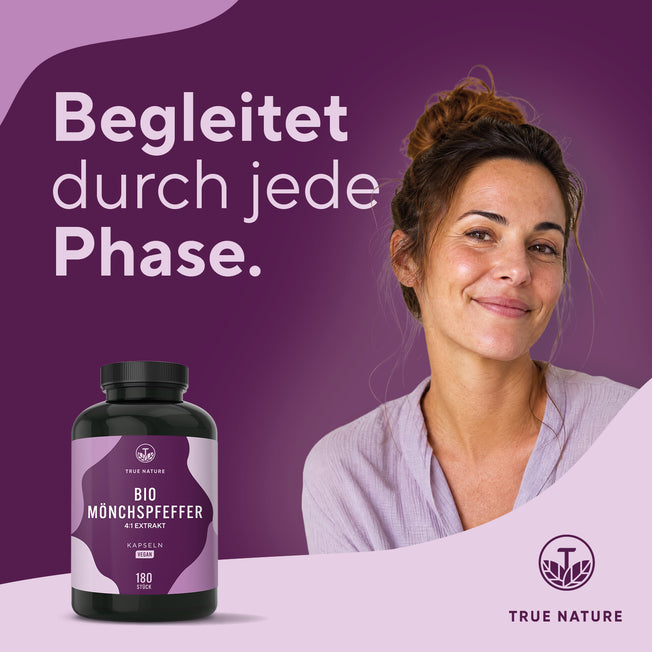Bio Mönchspfeffer Kapseln Gesundheit & Schönheit > Vitamine & Nahrungsergänzungsmittel > Körper & Balance > Pflanzliche Extrakte > Mönchspfeffer Nahrungsergänzungsmittel > Bio Mönchspfeffer Kapseln True Nature