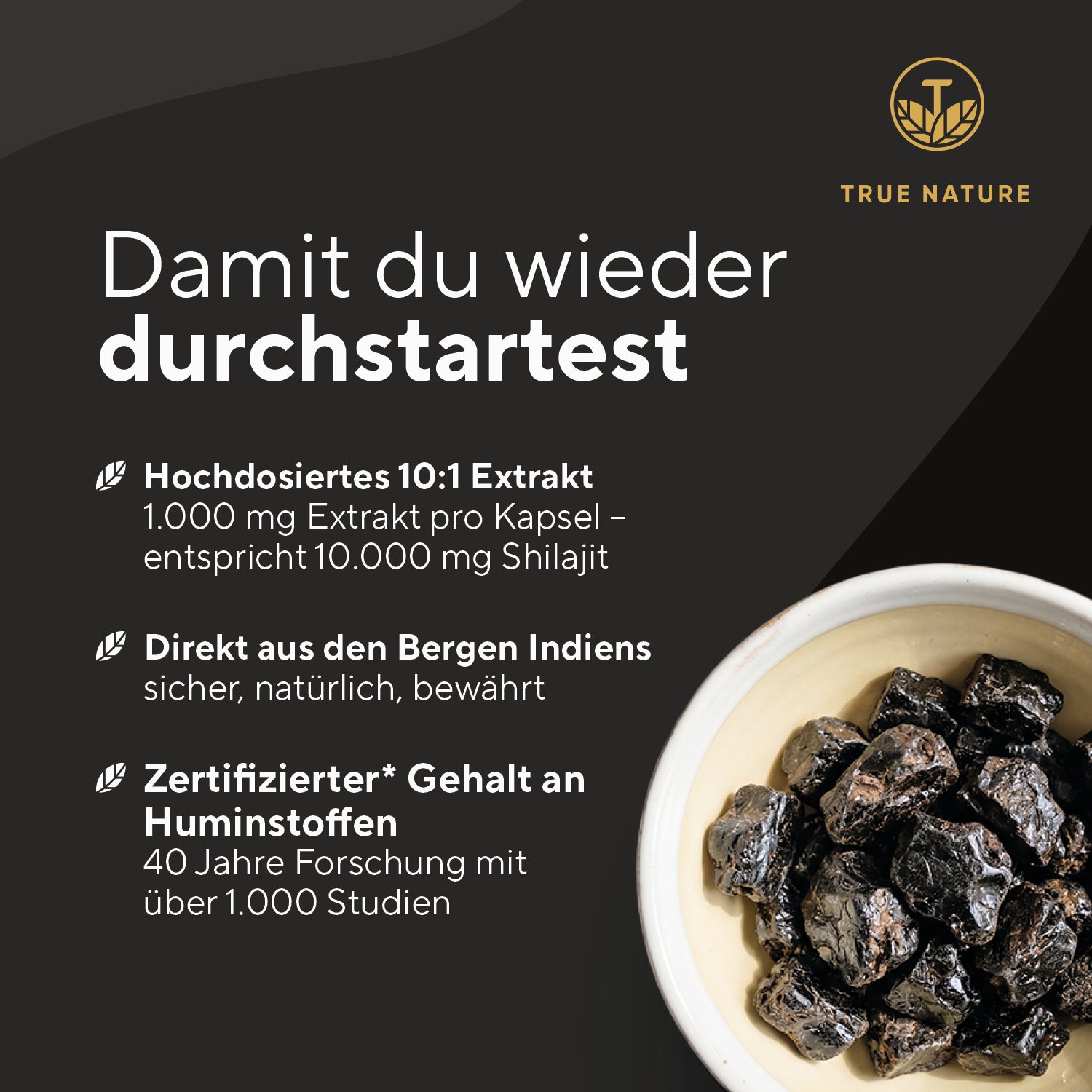 Shilajit Extrakt Kapseln Gesundheit & Schönheit > Vitamine & Nahrungsergänzungsmittel > Energie & Vitalität > Pflanzliche Adaptogene > Shilajit Nahrungsergänzungsmittel > Shilajit Extrakt Kapseln True Nature