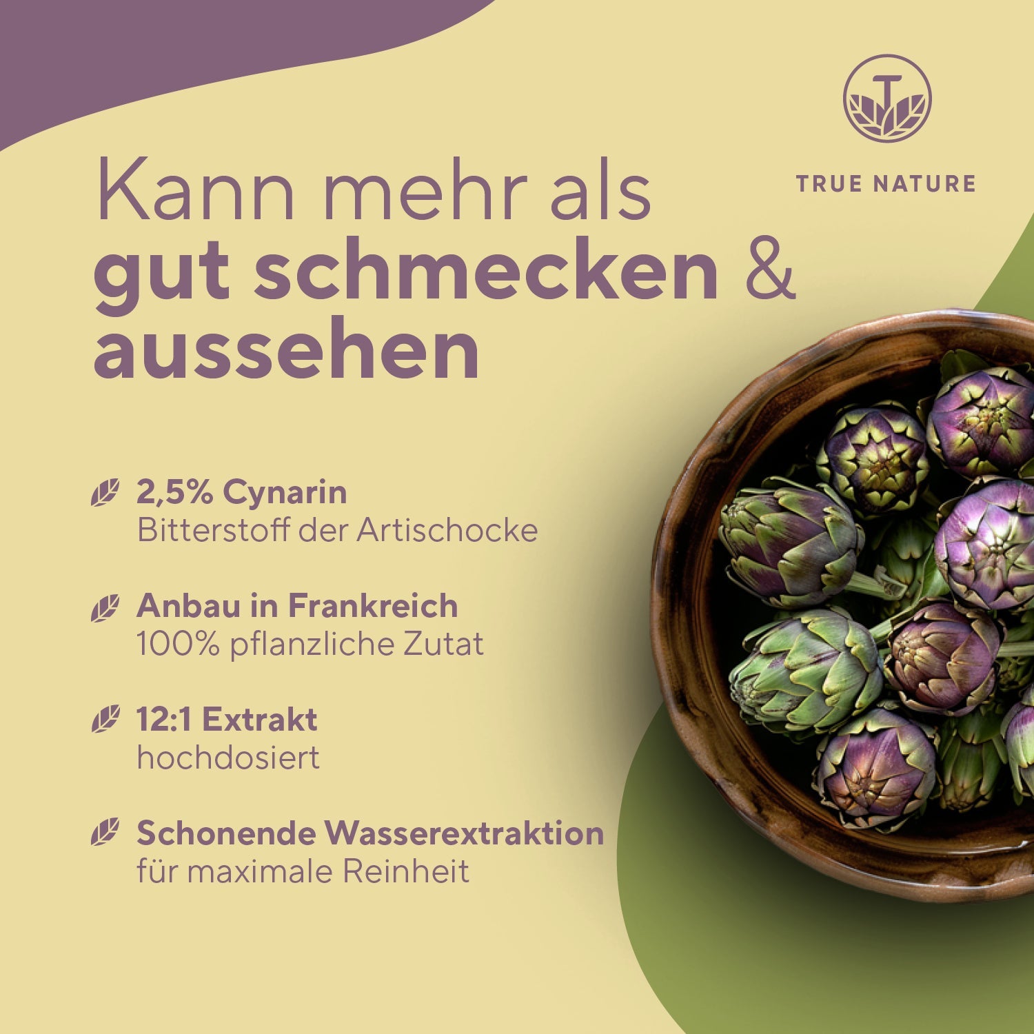 Artischocken Extrakt Kapseln Vitamine & Nahrungsergänzungsmittel True Nature