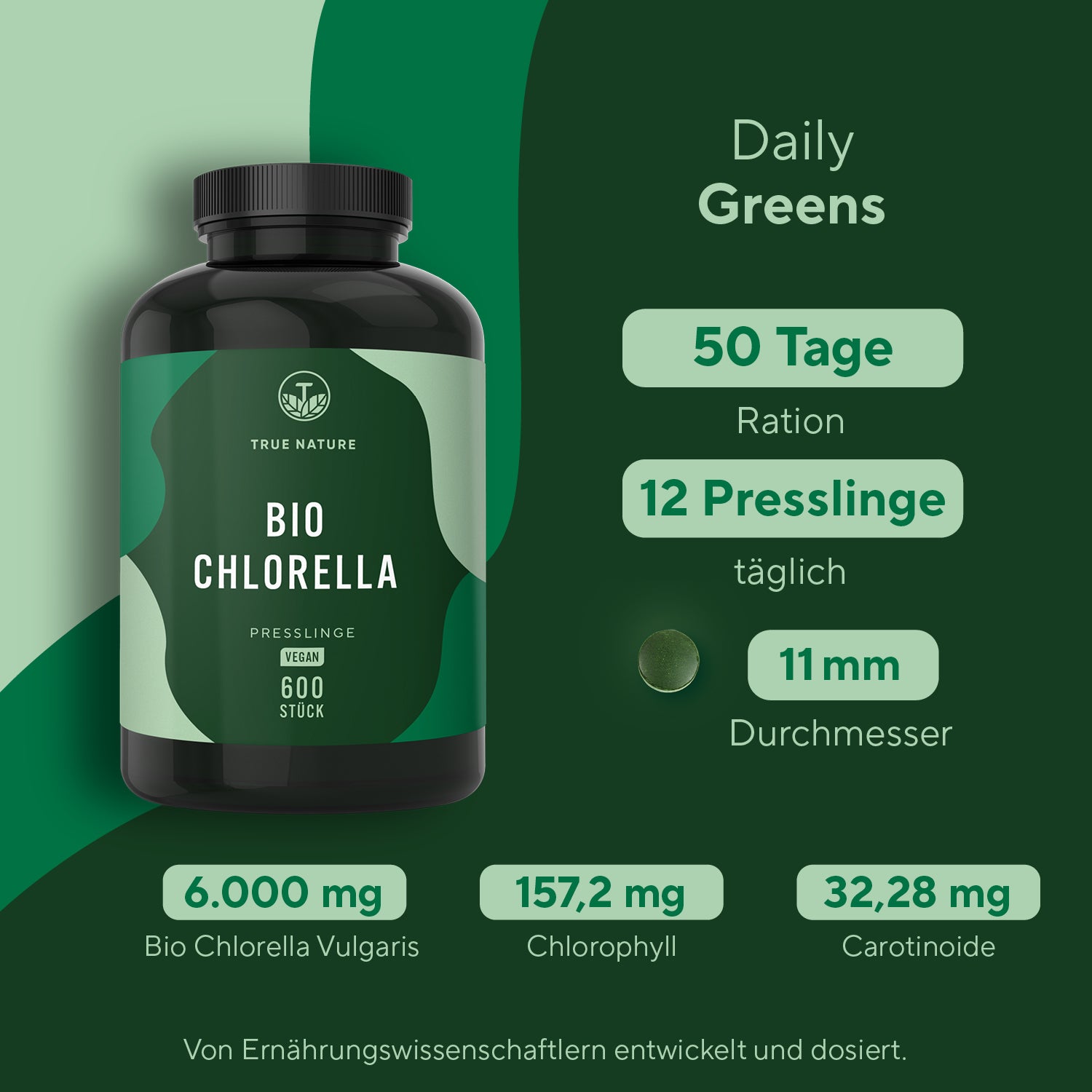 Bio Chlorella Presslinge 200g (400 Tabletten) - 500mg Pro Tablette, Vegan & Ohne Zusätze