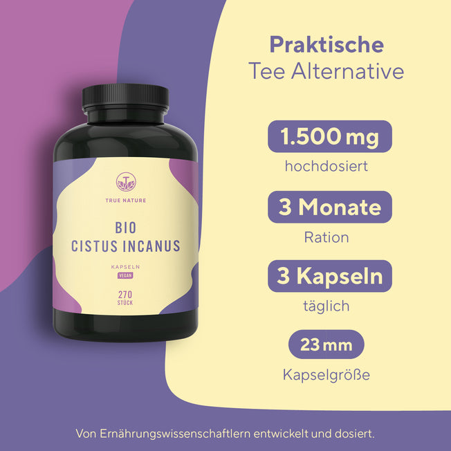 Bio Cistus Incanus Kapseln Vitamine & Nahrungsergänzungsmittel True Nature