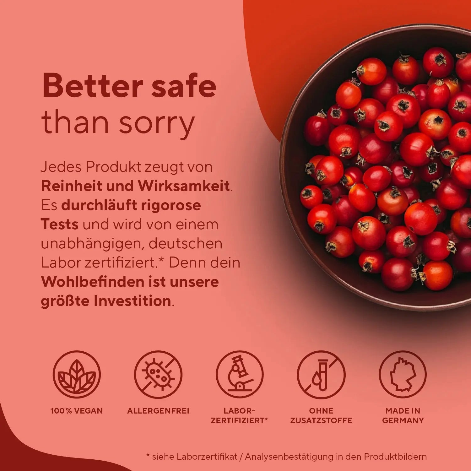 Bio Hagebutten hochdosierte Kapseln Vitamine & Nahrungsergänzungsmittel True Nature   