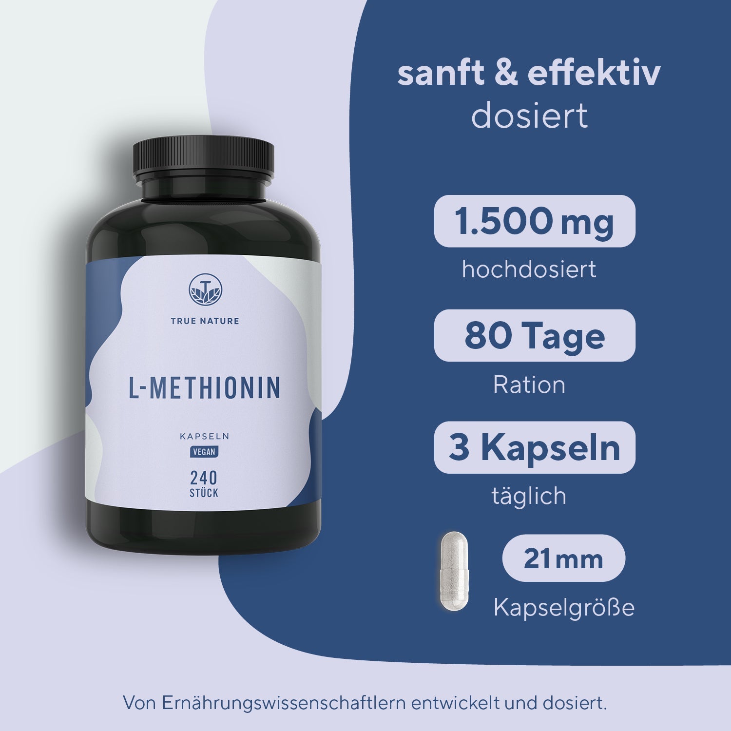 L-Methionin Kapseln Vitamine & Nahrungsergänzungsmittel True Nature