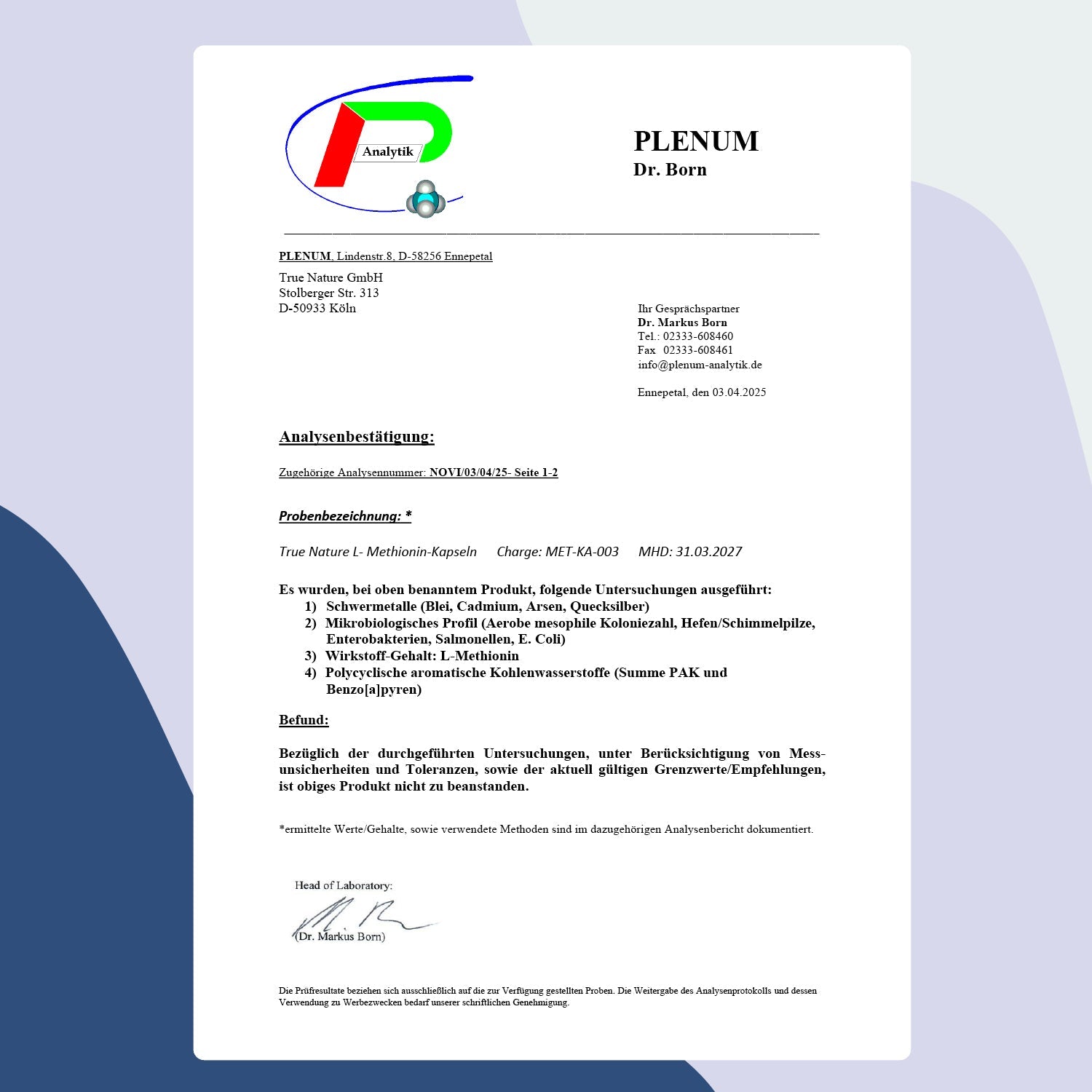 L-Methionin Kapseln Vitamine & Nahrungsergänzungsmittel True Nature