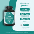 Zink Bisglycinat Tabletten Gesundheit & Schönheit > Vitamine & Nahrungsergänzungsmittel > Vitalität & Immunsystem > Immununterstützung > Hoch bioverfügbare Mineralstoffe > Zink Bisglycinat Tabletten True Nature