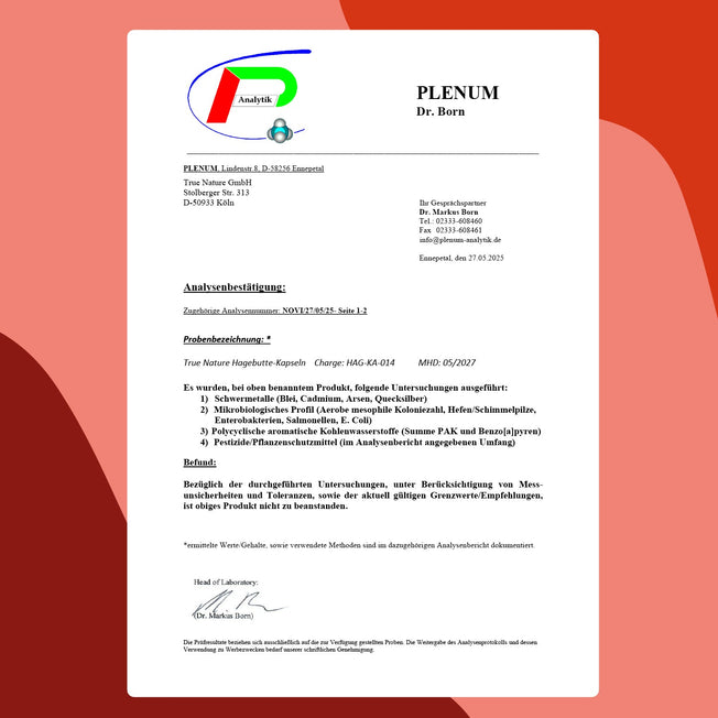 Bio Hagebutten hochdosierte Kapseln Vitamine & Nahrungsergänzungsmittel True Nature