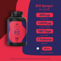 Vitamin B12 & Folat Tabletten Gesundheit > Vitamine & Nahrungsergänzungsmittel > Vitamine > Spezielle Vitamine für Veganer > Vitamin B12 + Folat Tabletten True Nature
