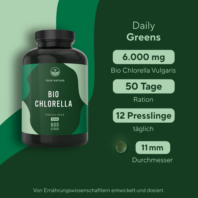 Bio Chlorella Presslinge Vitamine & Nahrungsergänzungsmittel True Nature