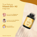 Vitamin D3 + K2 Tabletten Gesundheit > Vitamine & Nahrungsergänzungsmittel > Vitalität & Immunsystem > Vitamine > Vitamin D Nahrungsergänzungsmittel > Vitamin D3 + K2 Tabletten True Nature