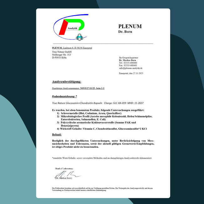 Glucosamin Chondroitin hochdosierte Kapseln True Nature