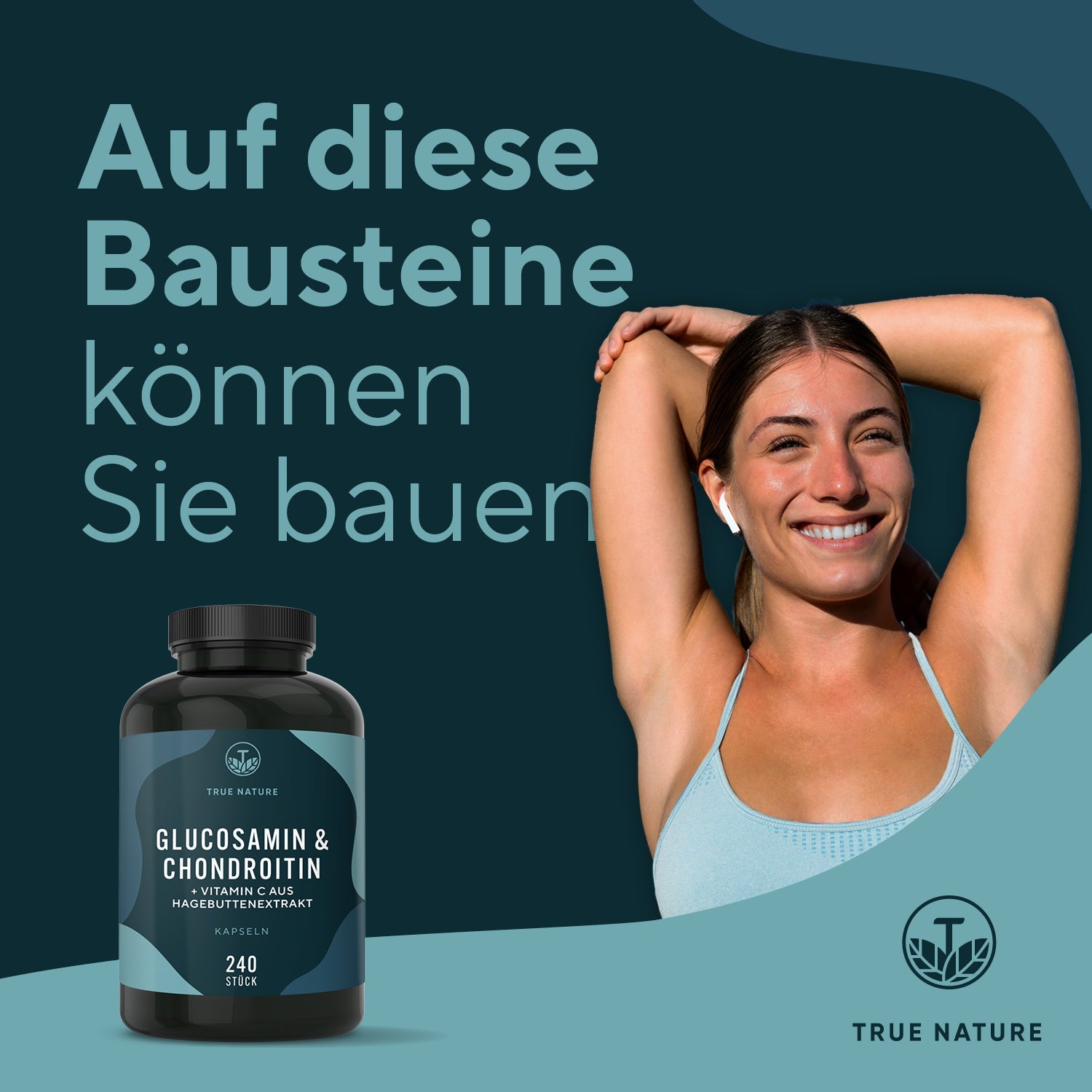 Glucosamin Chondroitin hochdosierte Kapseln True Nature