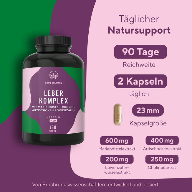 Leber¹ Komplex Kapseln Gesundheit & Schönheit > Nahrungsergänzung > Leberunterstützung True Nature