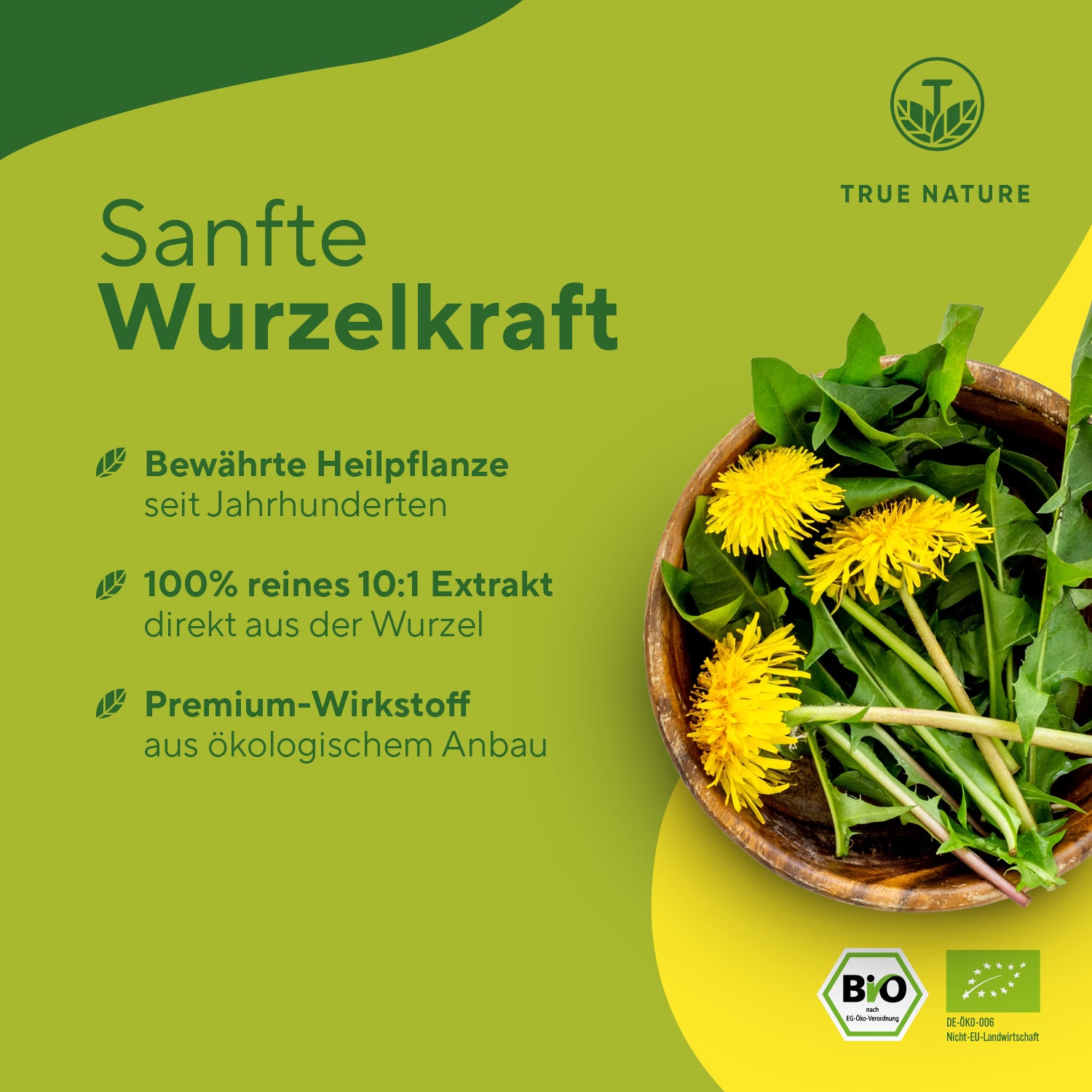 Bio Löwenzahnextrakt Kapseln Vitamine & Nahrungsergänzungsmittel True Nature