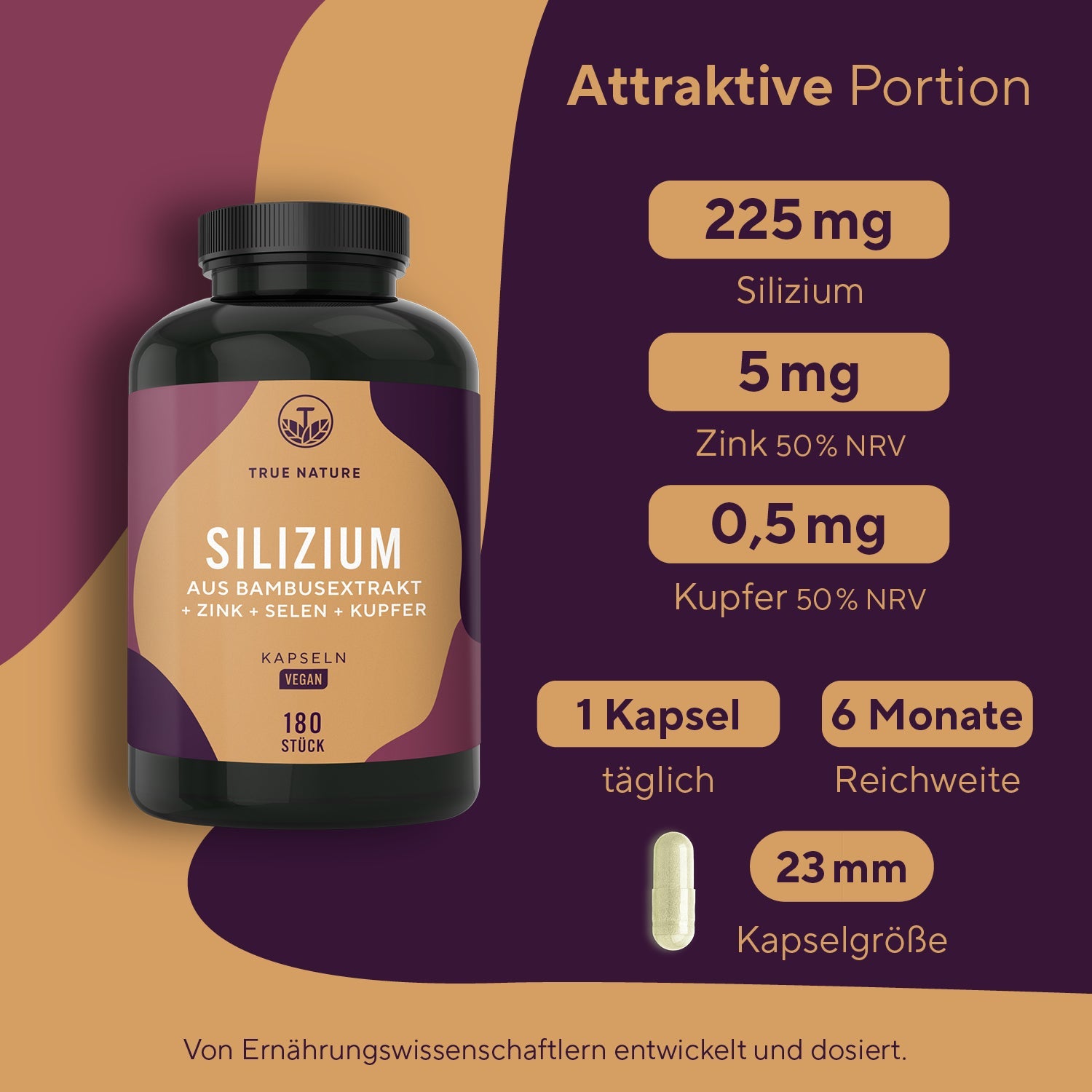 Silizium hochdosierte Kapseln Vitamine & Nahrungsergänzungsmittel True Nature
