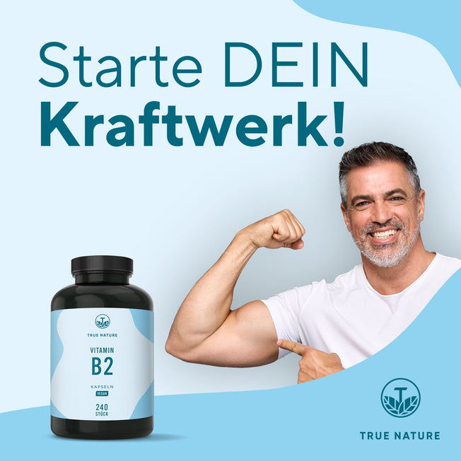 Vitamin B2 (Riboflavin) Kapseln Vitamine & Nahrungsergänzungsmittel True Nature