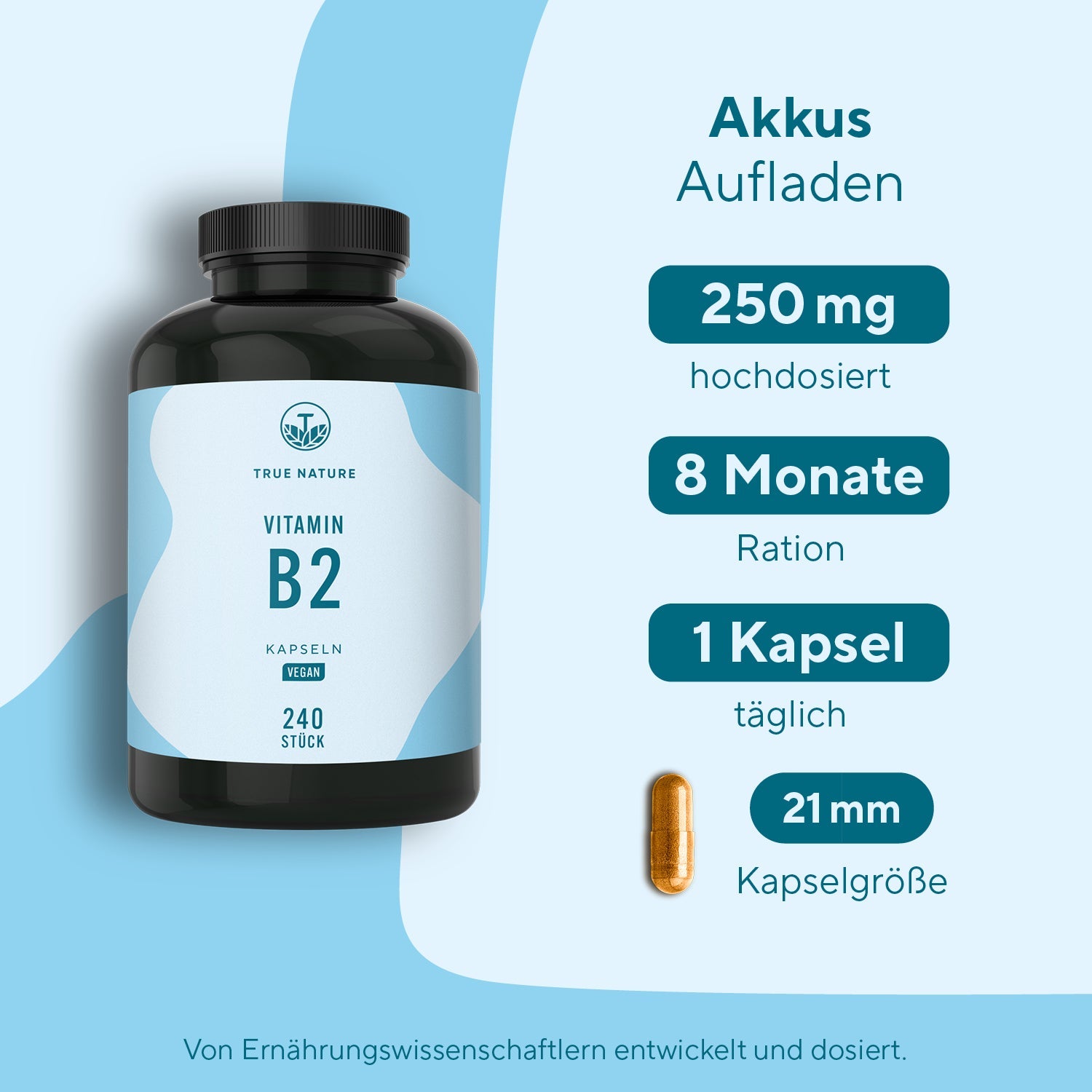 Vitamin B2 (Riboflavin) Kapseln Vitamine & Nahrungsergänzungsmittel True Nature