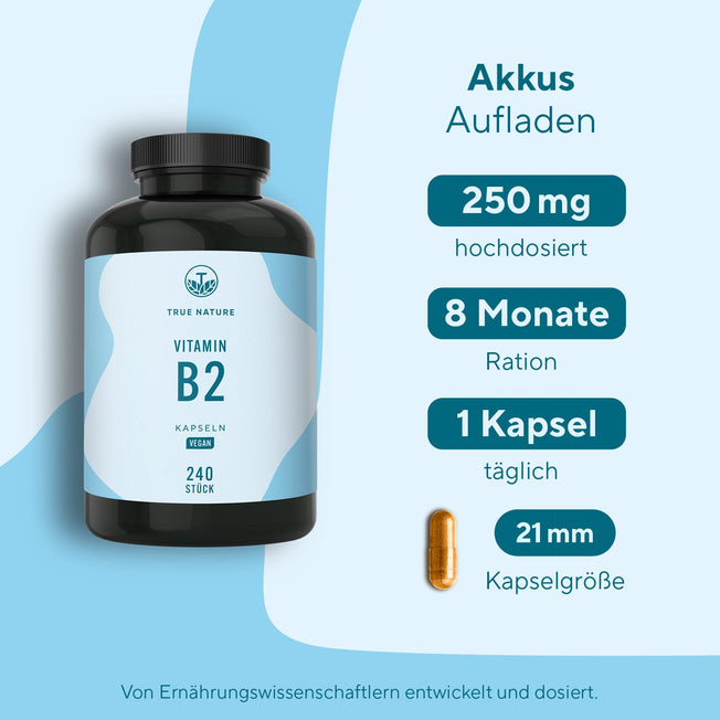 Vitamin B2 (Riboflavin) Kapseln Vitamine & Nahrungsergänzungsmittel True Nature