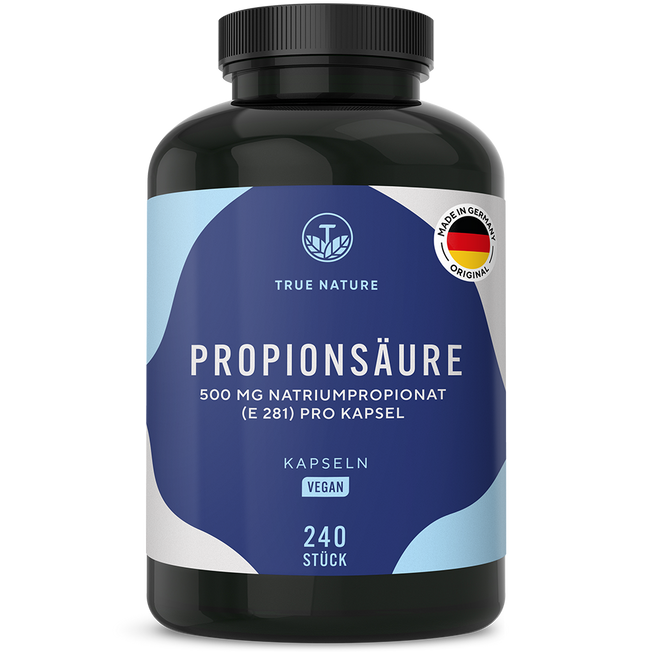 Propionsäure (Natriumpropionat) Kapseln True Nature 8 Monate