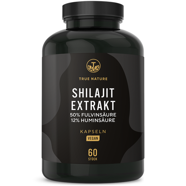 Shilajit Extrakt Kapseln Gesundheit & Schönheit > Vitamine & Nahrungsergänzungsmittel > Energie & Vitalität > Pflanzliche Adaptogene > Shilajit Nahrungsergänzungsmittel > Shilajit Extrakt Kapseln True Nature 1 Monat