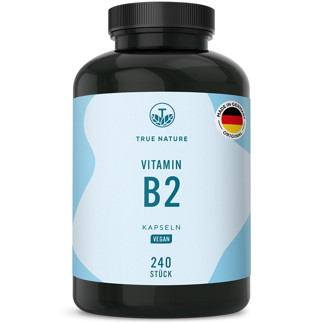 Vitamin B2 (Riboflavin) Kapseln Vitamine & Nahrungsergänzungsmittel True Nature 8 Monate