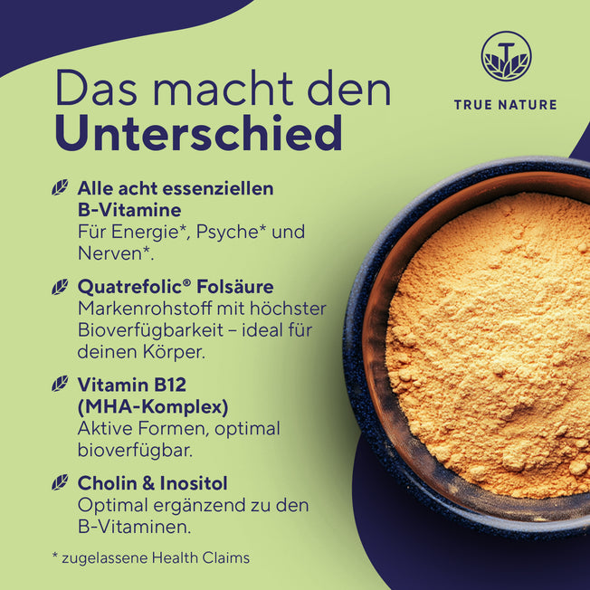 Vitamin B Komplex Kapseln Gesundheit > Vitamine & Nahrungsergänzungsmittel > Energie > Vitamine für Energiestoffwechsel > Vitamin B-Komplex Produkte > Vitamin B Komplex Kapseln True Nature