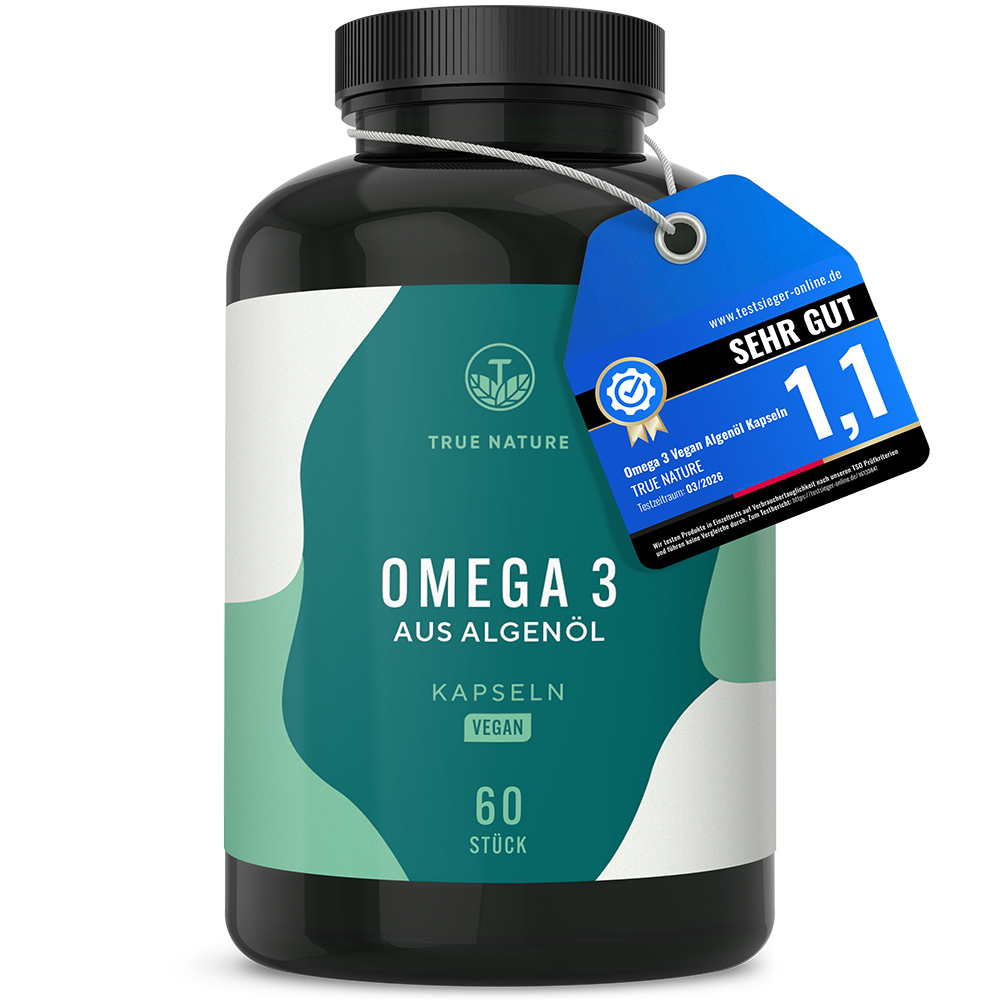 Omega 3 Kapseln - Vegan aus Algenöl Vitamine & Nahrungsergänzungsmittel True Nature 1 Monat