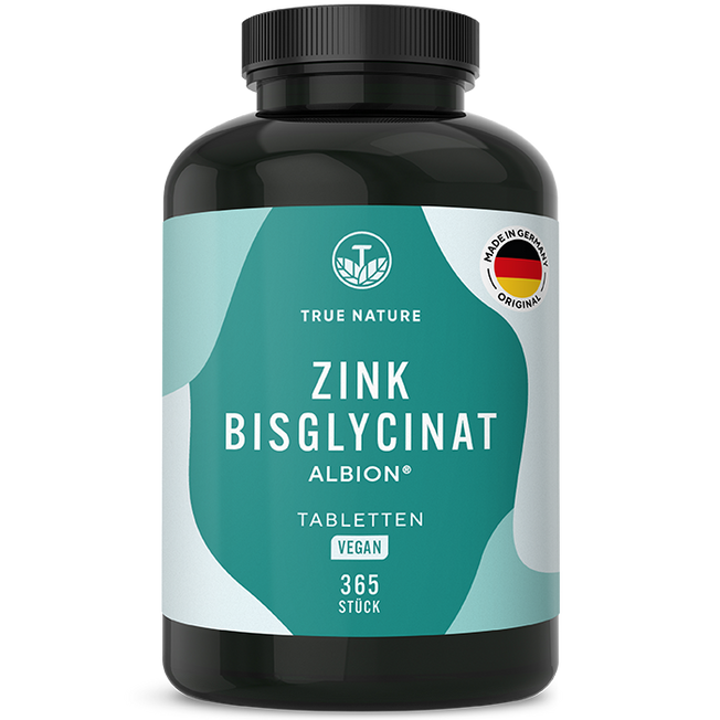 Zink Bisglycinat Tabletten Gesundheit & Schönheit > Vitamine & Nahrungsergänzungsmittel > Vitalität & Immunsystem > Immununterstützung > Hoch bioverfügbare Mineralstoffe > Zink Bisglycinat Tabletten True Nature 1 Jahr
